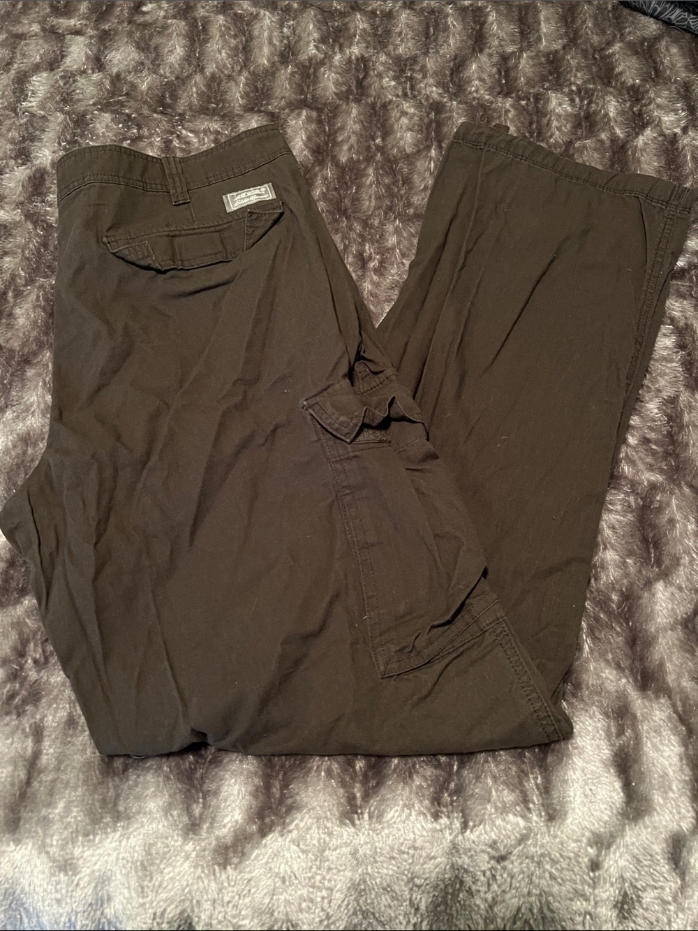 Eddie Bauer Men's Dark Brown Cargo Pants, size 36x34